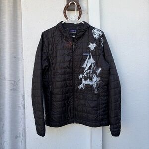 Women's Black Patagonia Nano Puff Jacket (Large)